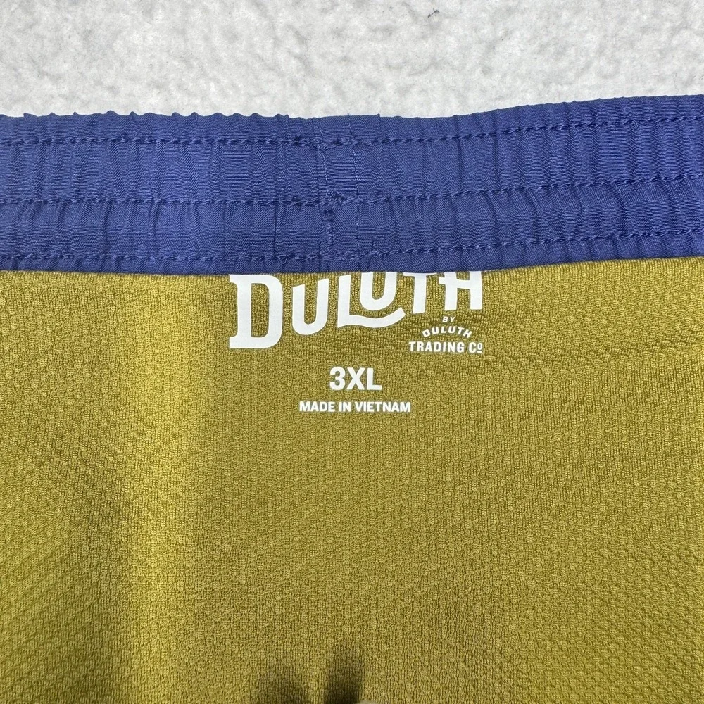 Duluth Trading Co Swim Suit Trunks Board Shorts Blue Lined Men's Size 3XL‎